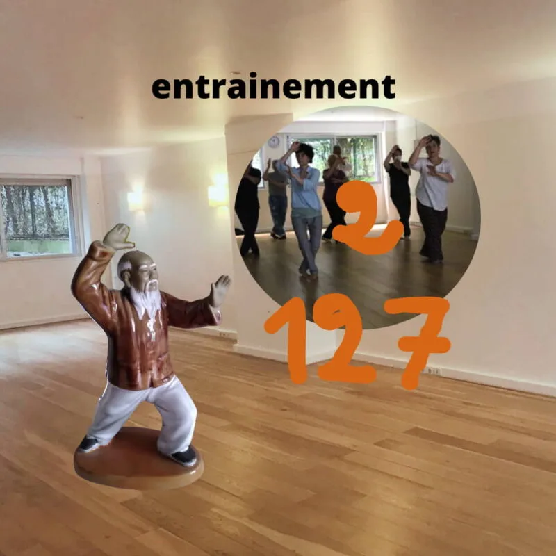 entrainement Tai chi, la 1ère et la 2ème section de la forme des 127 postures