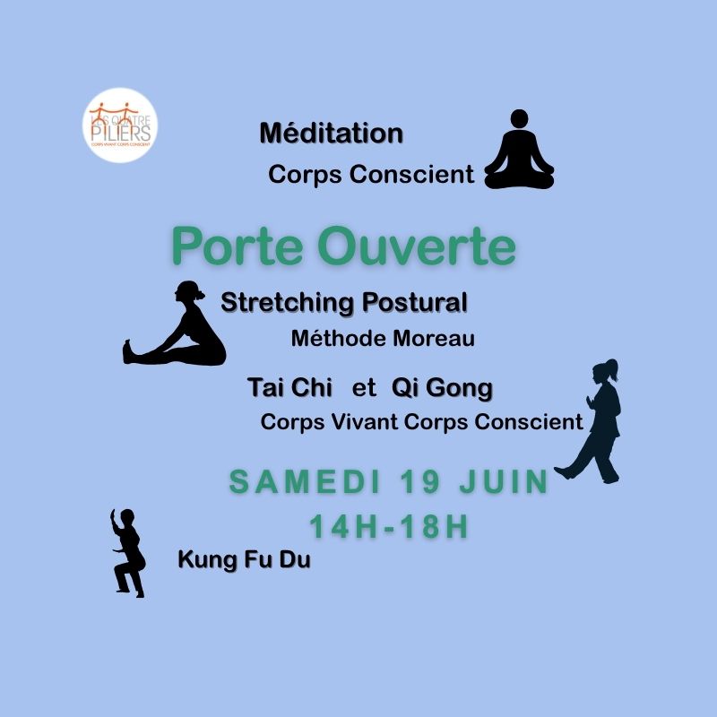 Portes ouvertes Tai chi, qi Gong, Stretching Postural et Kung Fu Du pour goûter avant la rentrée.